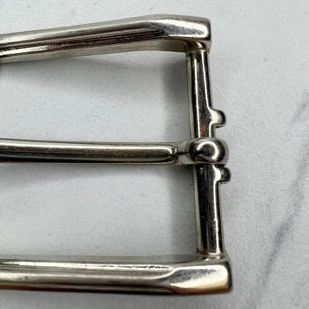 Silver Tone Simple Basic Belt Buckle